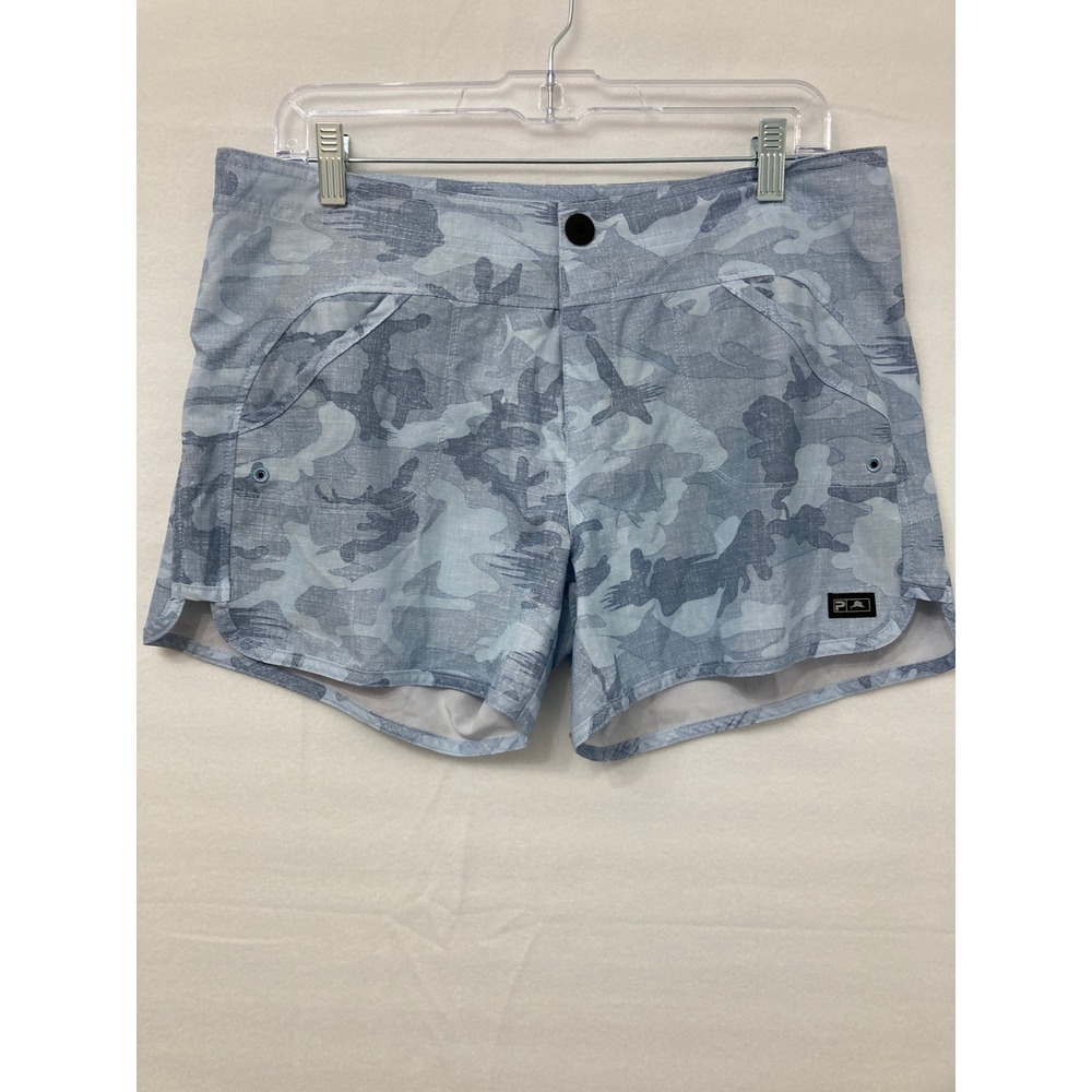 Pelagic Womens Moana Fishing Board Shorts size 8 Camo Performance Outdoor